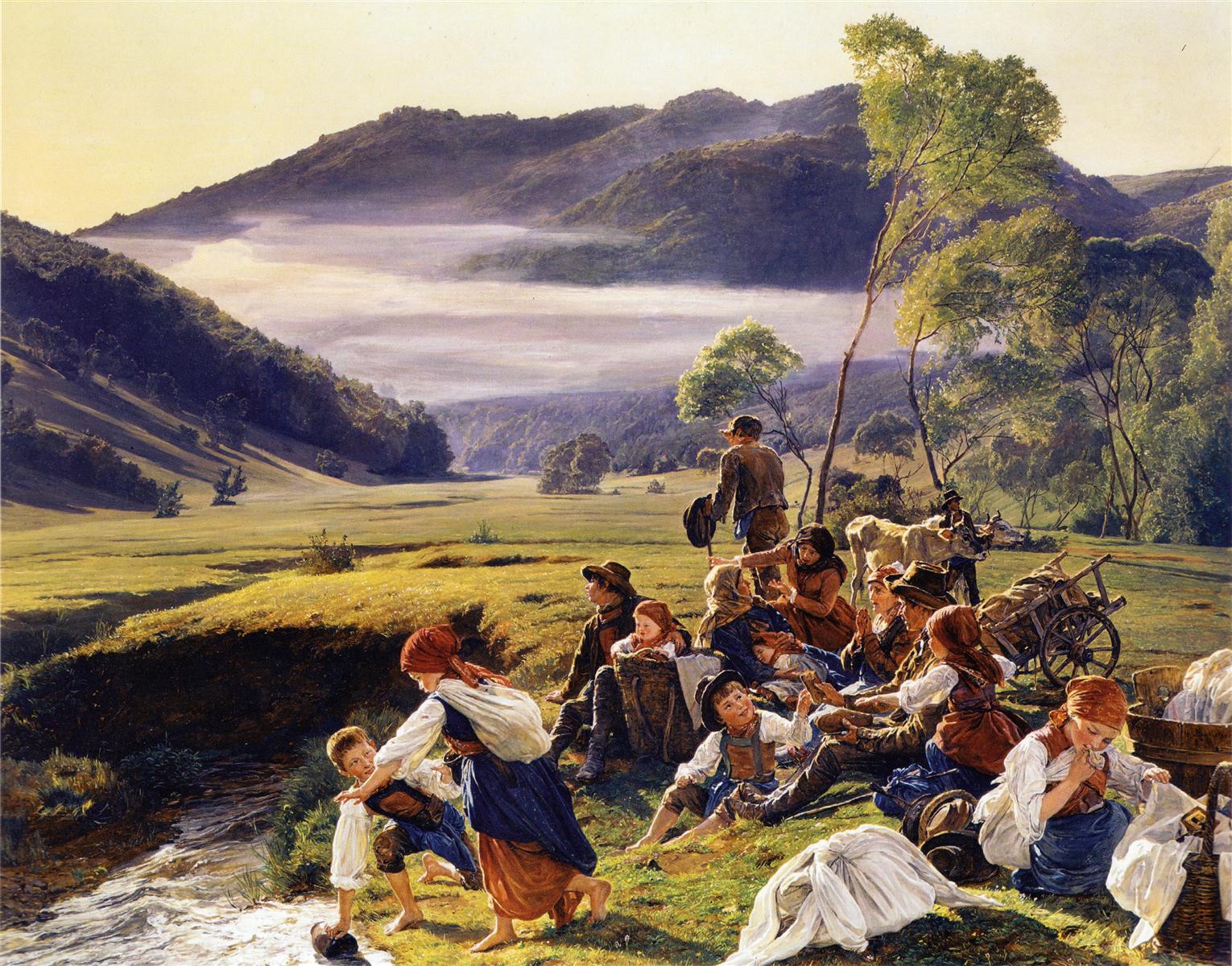 The pilgrims resting — Ferdinand Georg Waldmüller
