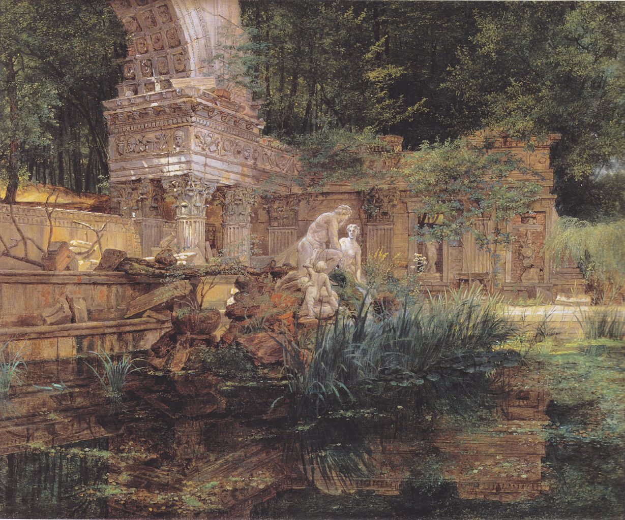 The Roman ruins in Schoenbrunn — Ferdinand Georg Waldmüller